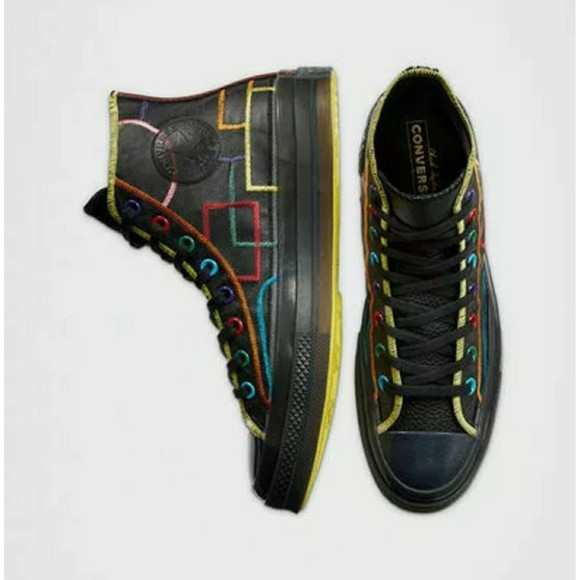 Converse Chuck Taylor 70 Hi 2020 CNY Black Optic Yellow 167330C Men Sz 8 NEW - Picture 1 of 5